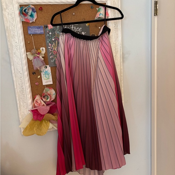 Ted Baker Ombré Pink Pleated Skirt